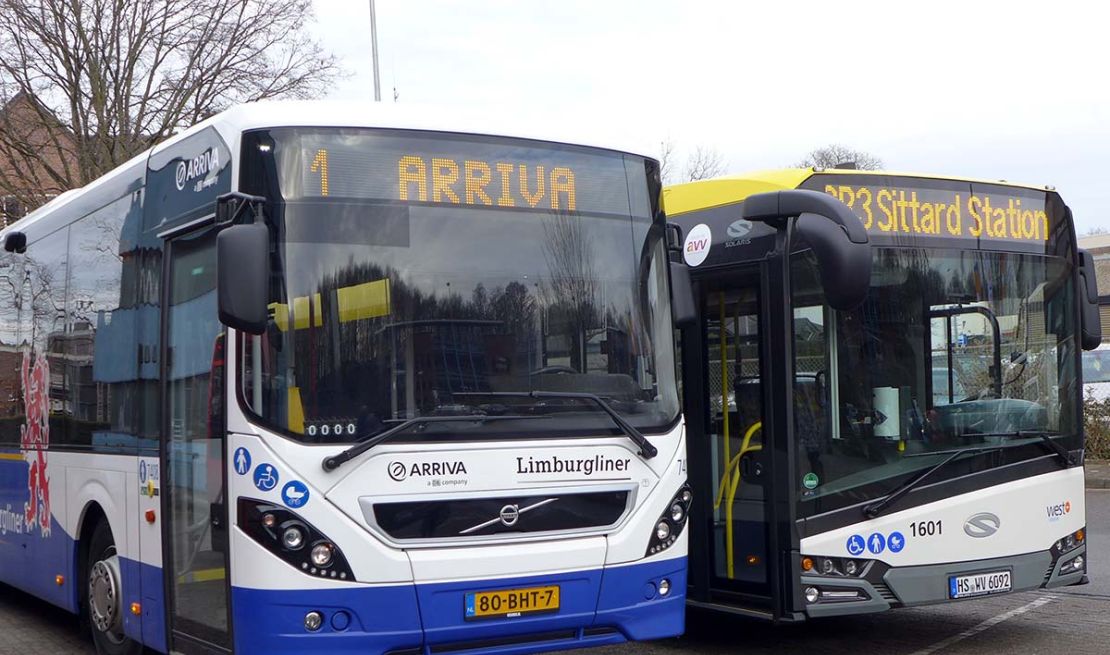 Arriva-Bus und West-Bus in Geilenkirchen